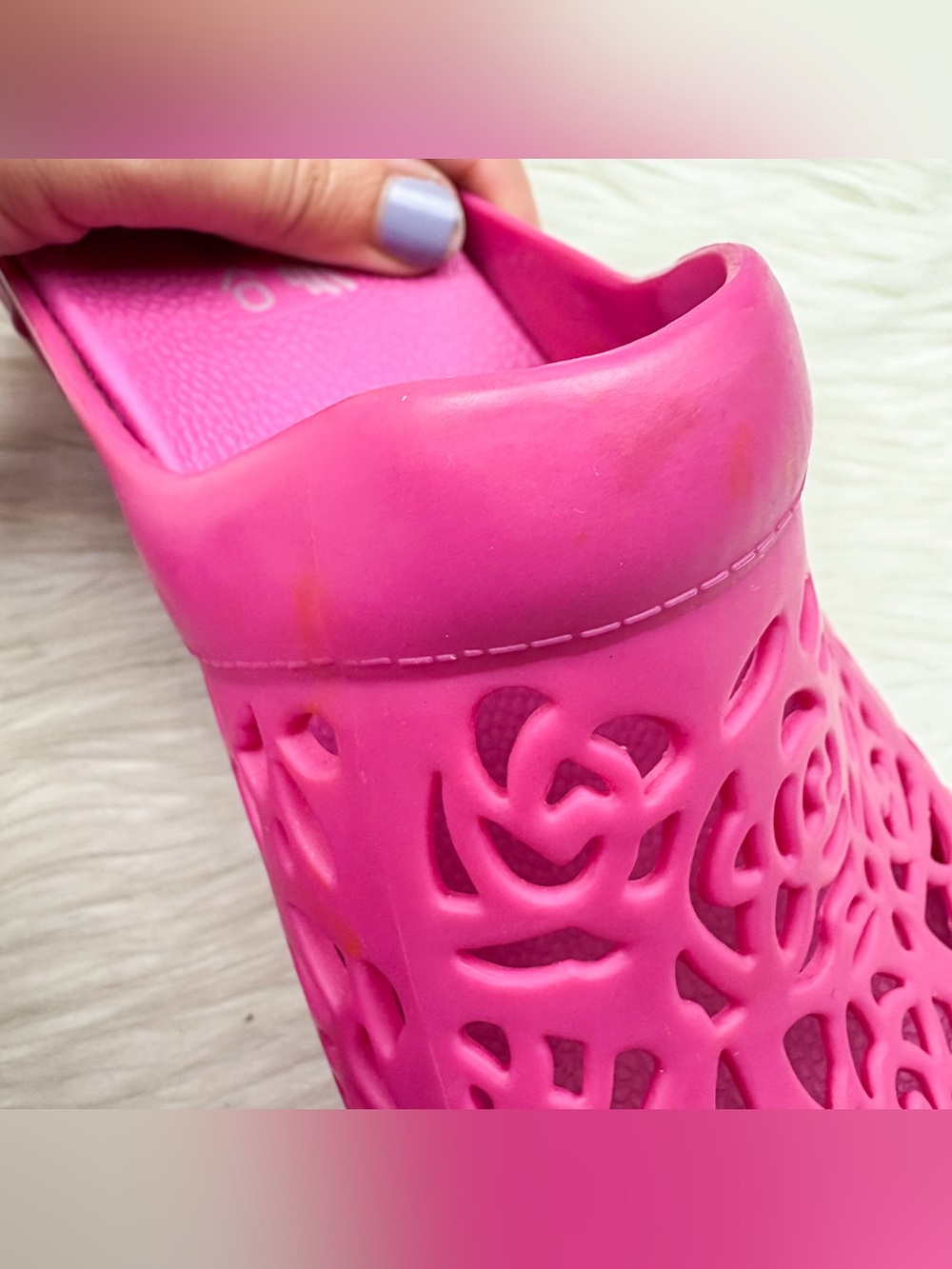 Dansko Pippa Molded Clog Shoe Hot Pink Barbie Lasercut Orthopedic Arch Support - Picture 4 of 13